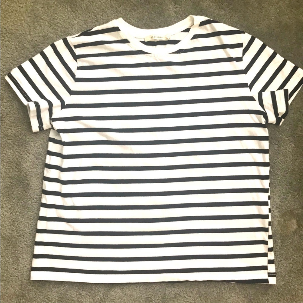 VGUC Ellison Cropped Striped Tee